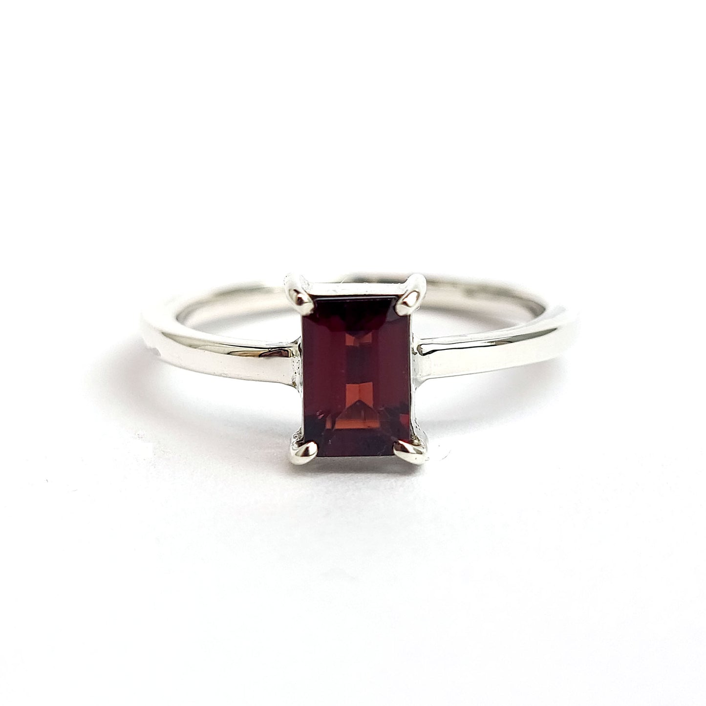 Red Garnet - Sterling Silver Ring