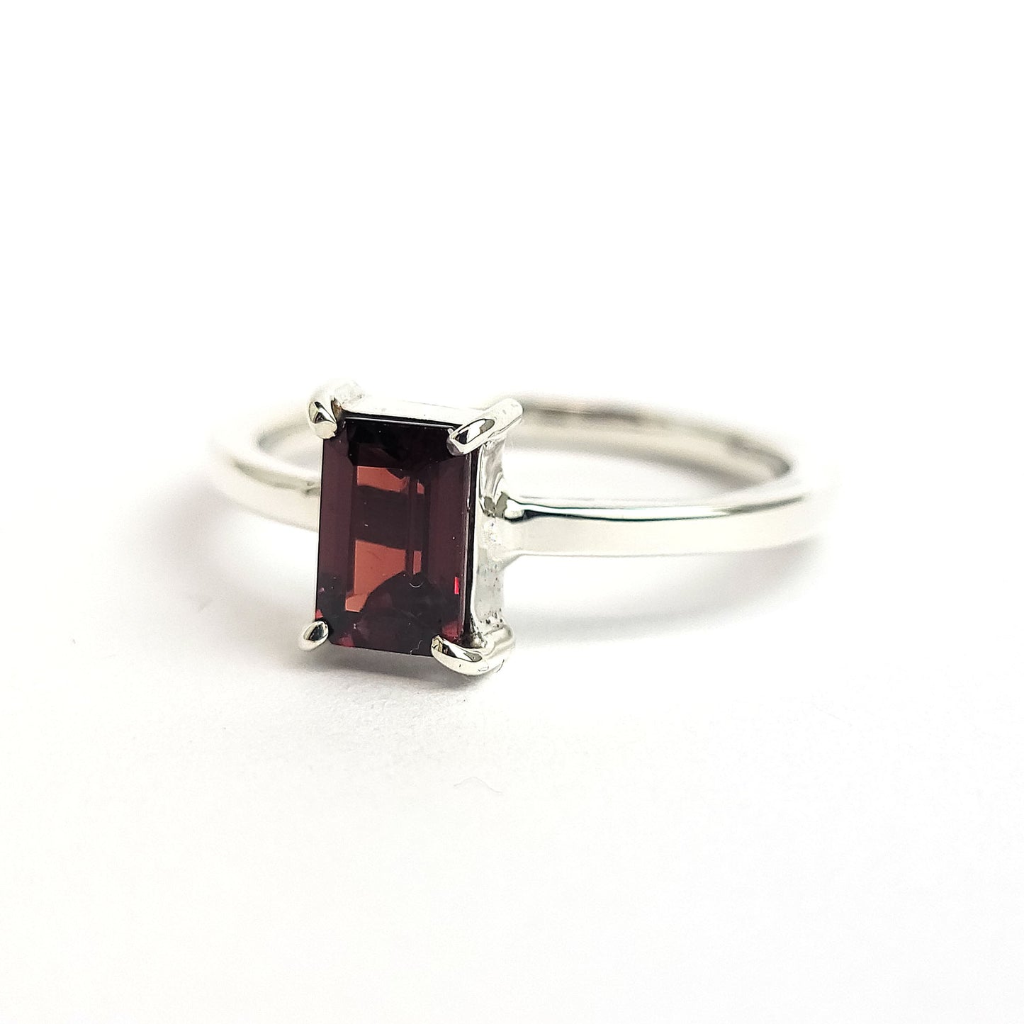 Red Garnet - Sterling Silver Ring