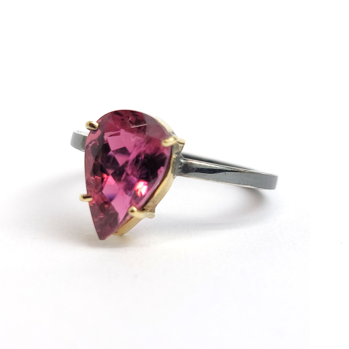 Rubellite - 18k Yellow Gold - Sterling Silver