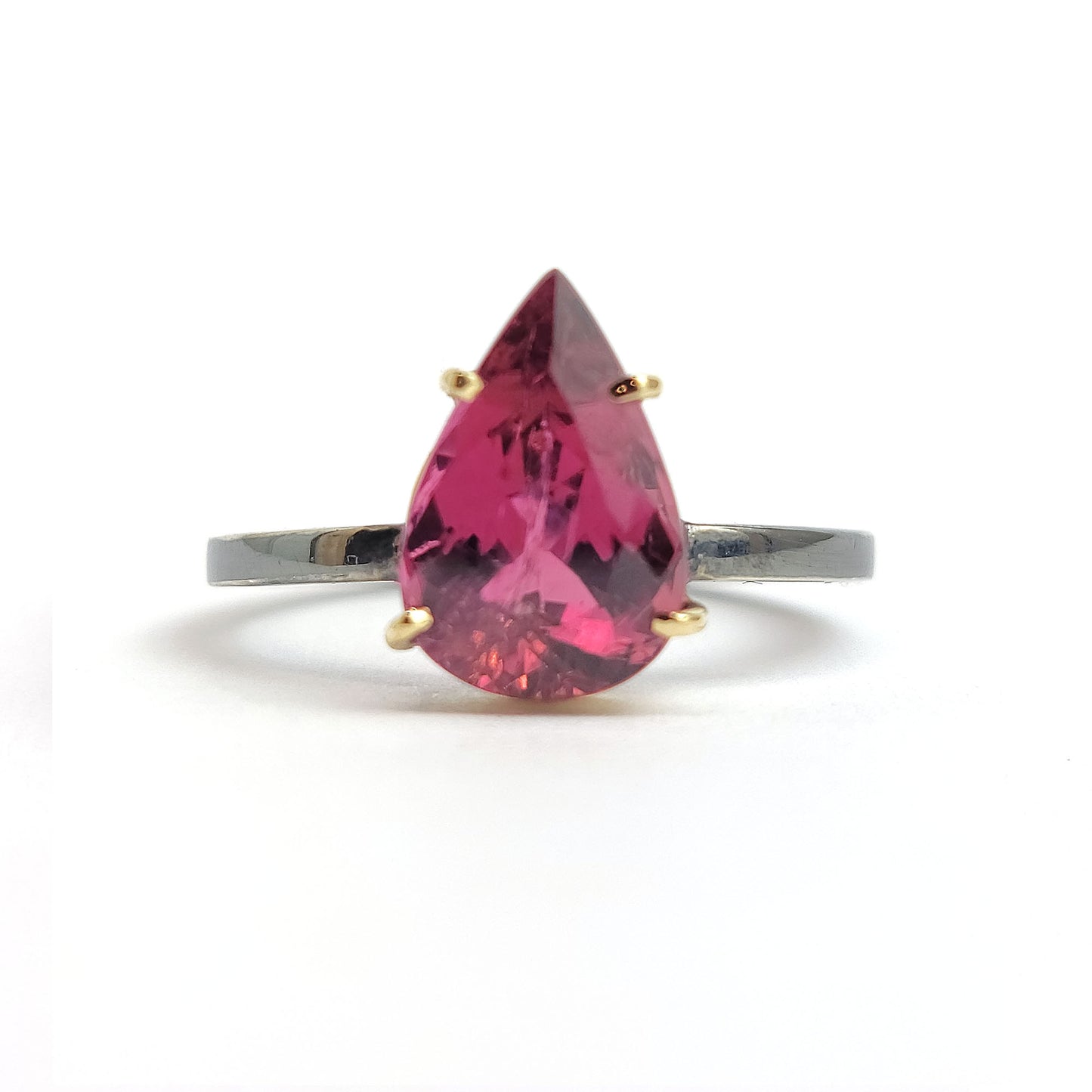 Rubellite - 18k Yellow Gold - Sterling Silver
