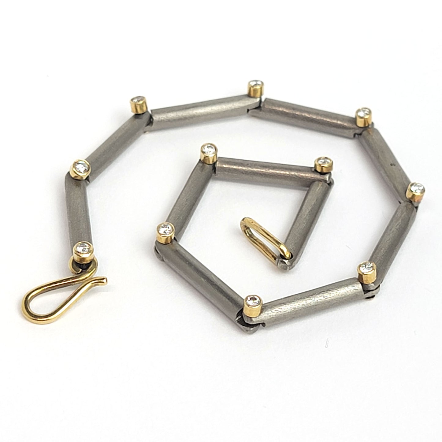 Titanium Bracelet Chain - Diamonds