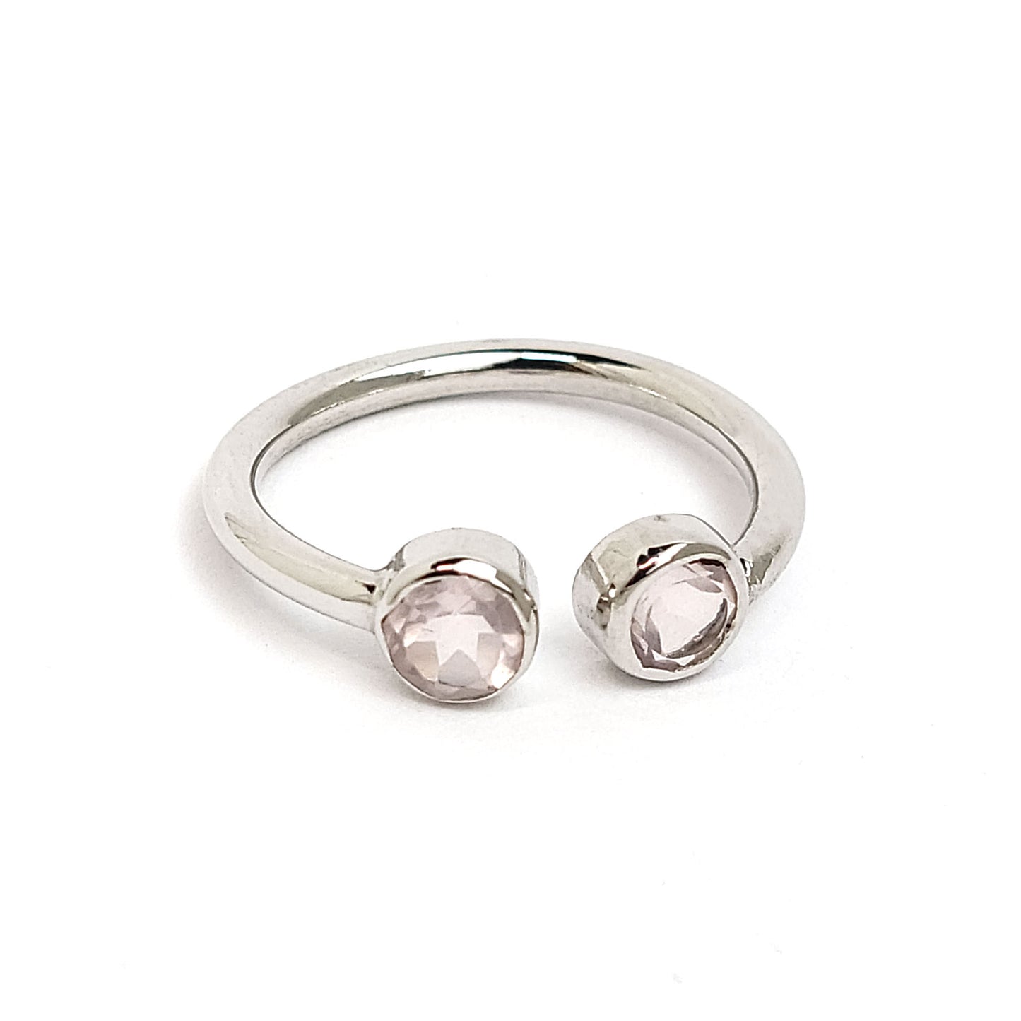 ET Rose Quartz sterling Silver ring