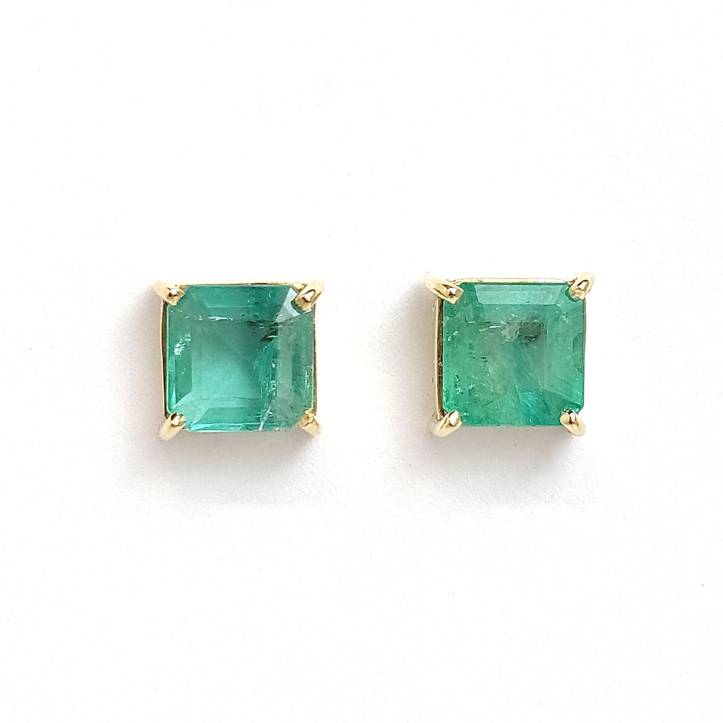 Earrings Solitaire - Emerald
