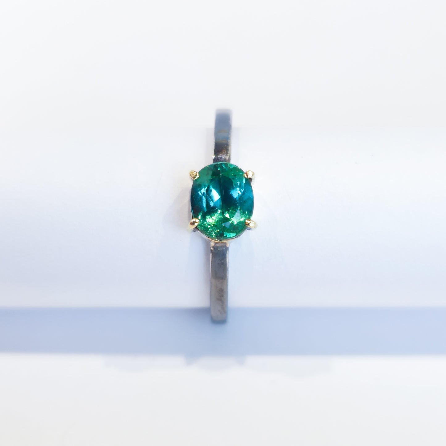 Tourmaline - 18k Yellow Gold - Sterling Silver Ring