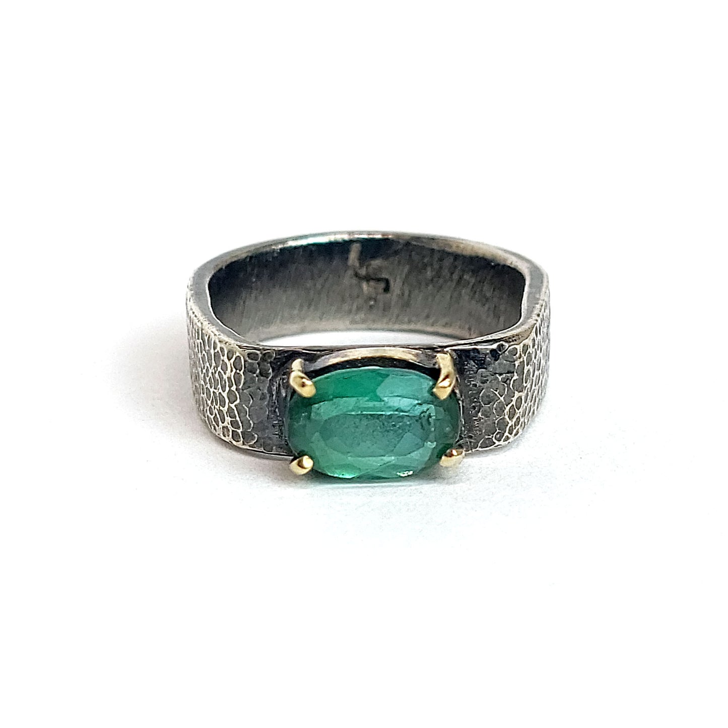 Ring Tourmaline - 18k Yellow Gold - Sterling Silver Ring