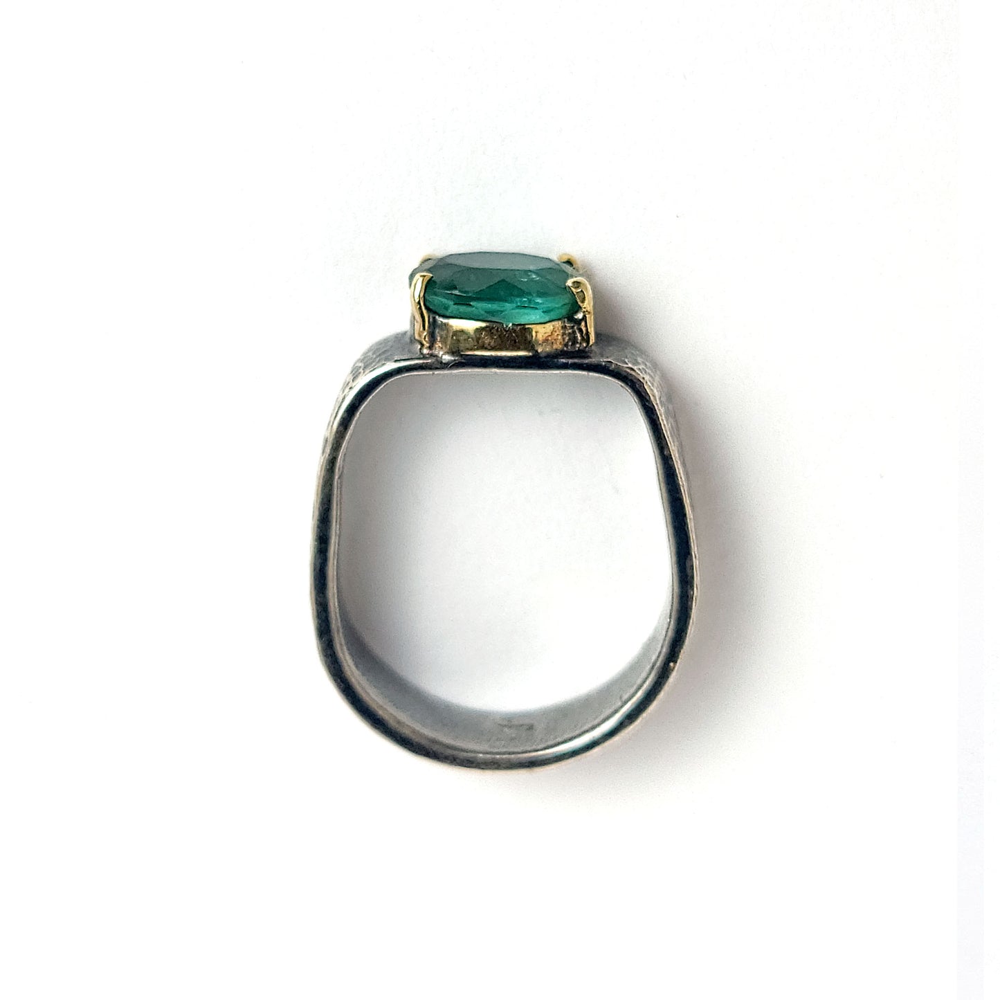Ring Tourmaline - 18k Yellow Gold - Sterling Silver Ring