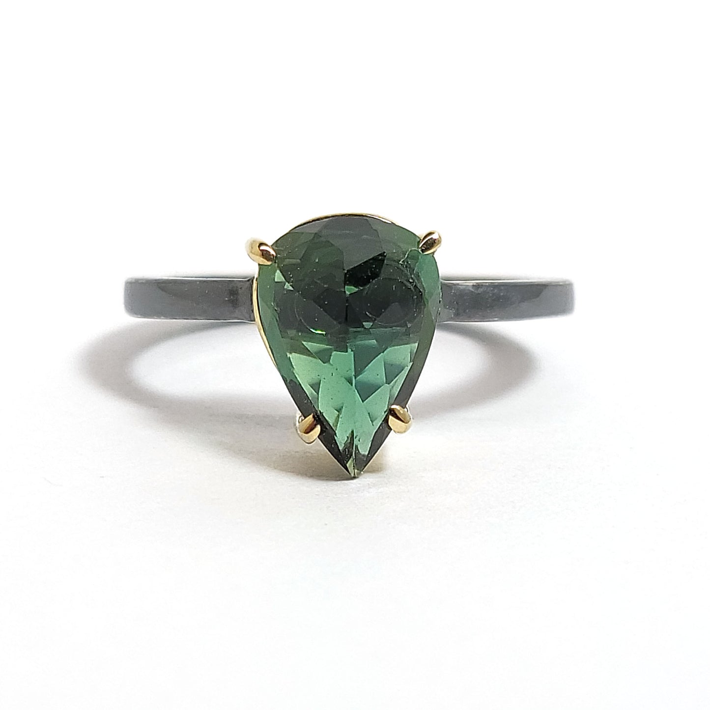 Tourmaline - 18k Yellow Gold - Sterling Silver Ring